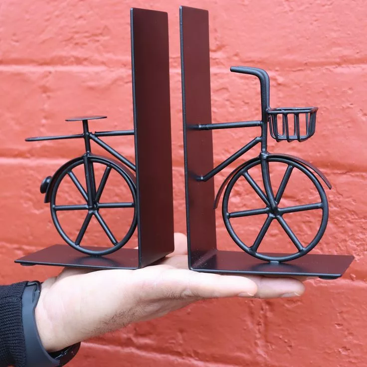 Showing a bookend as one of the things to weld and sell. 
